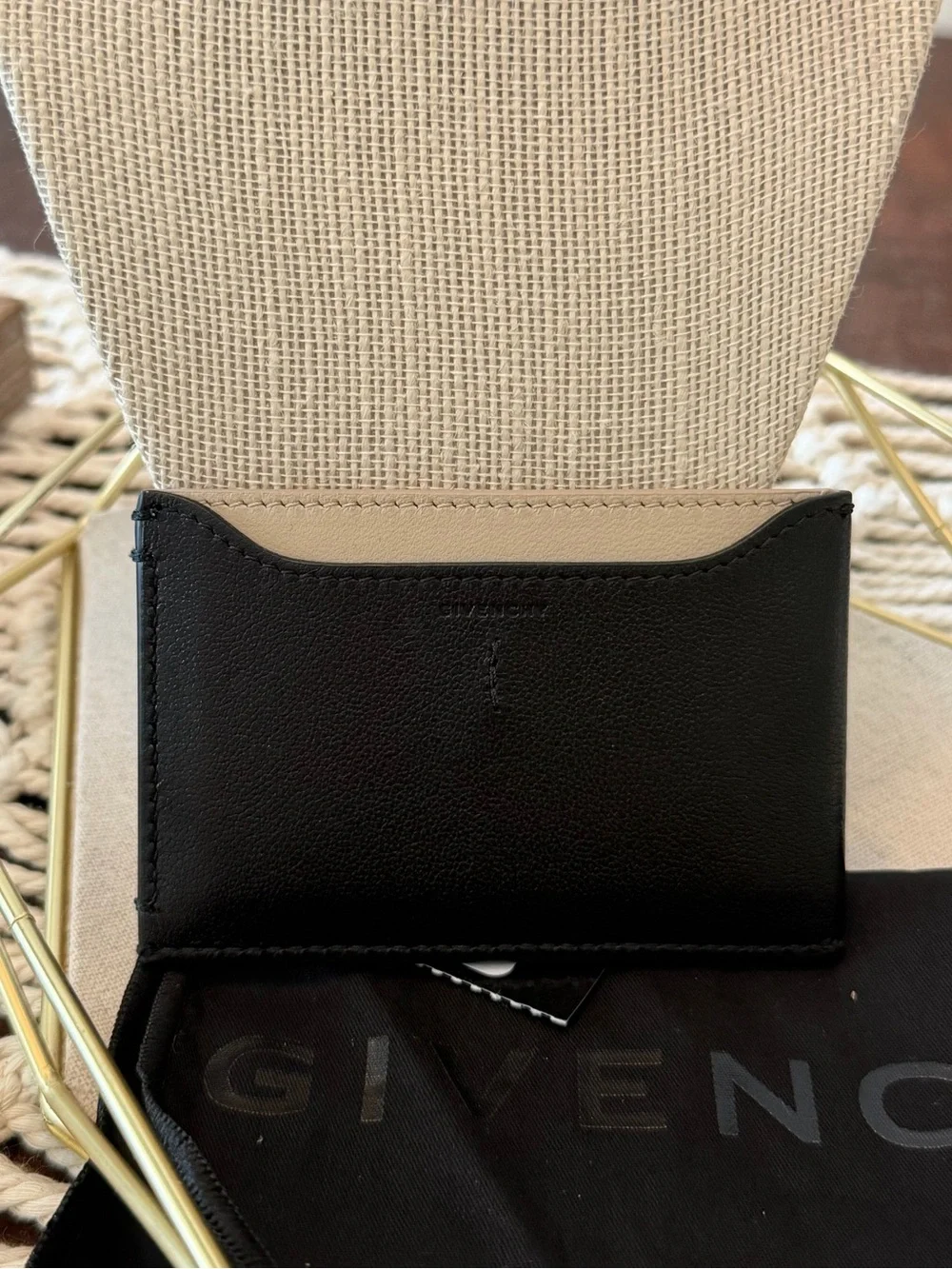 Givenchy Colorblock Leather Card Case - Black - New with Tags
